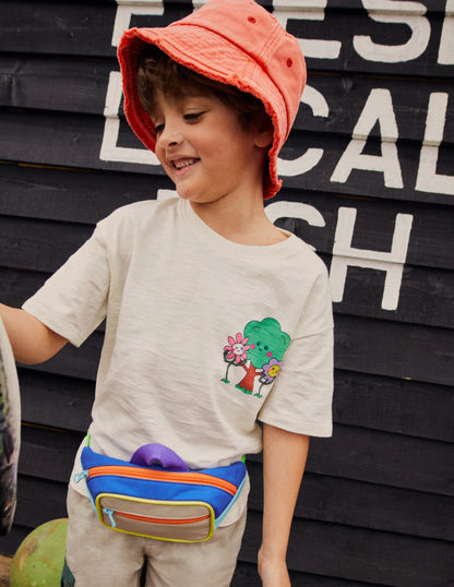 Relaxed Printed T-shirt-Vanilla Pod