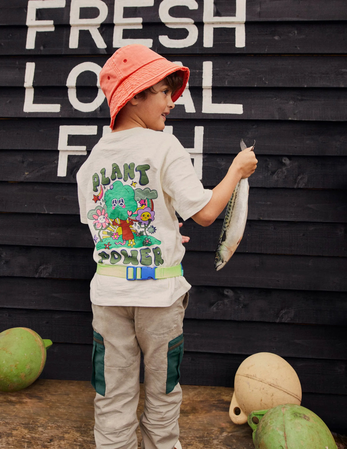 Relaxed Printed T-shirt-Vanilla Pod