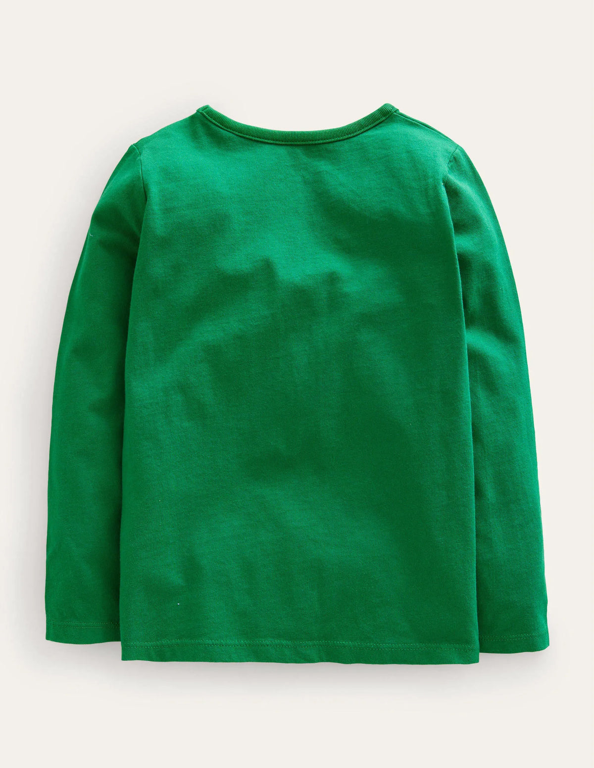 Puff Sleeve Appliqué T-shirt-Deep Green