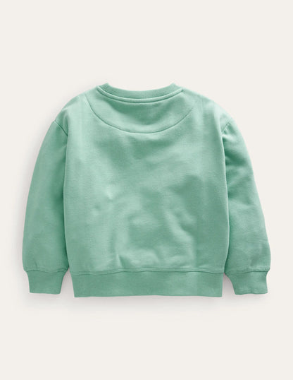 Relaxed Logo Sweatshirt-Opal Green