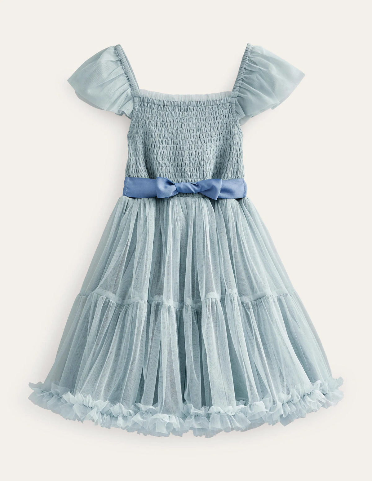 Full Tulle Corsage Dress-Tourmaline Blue