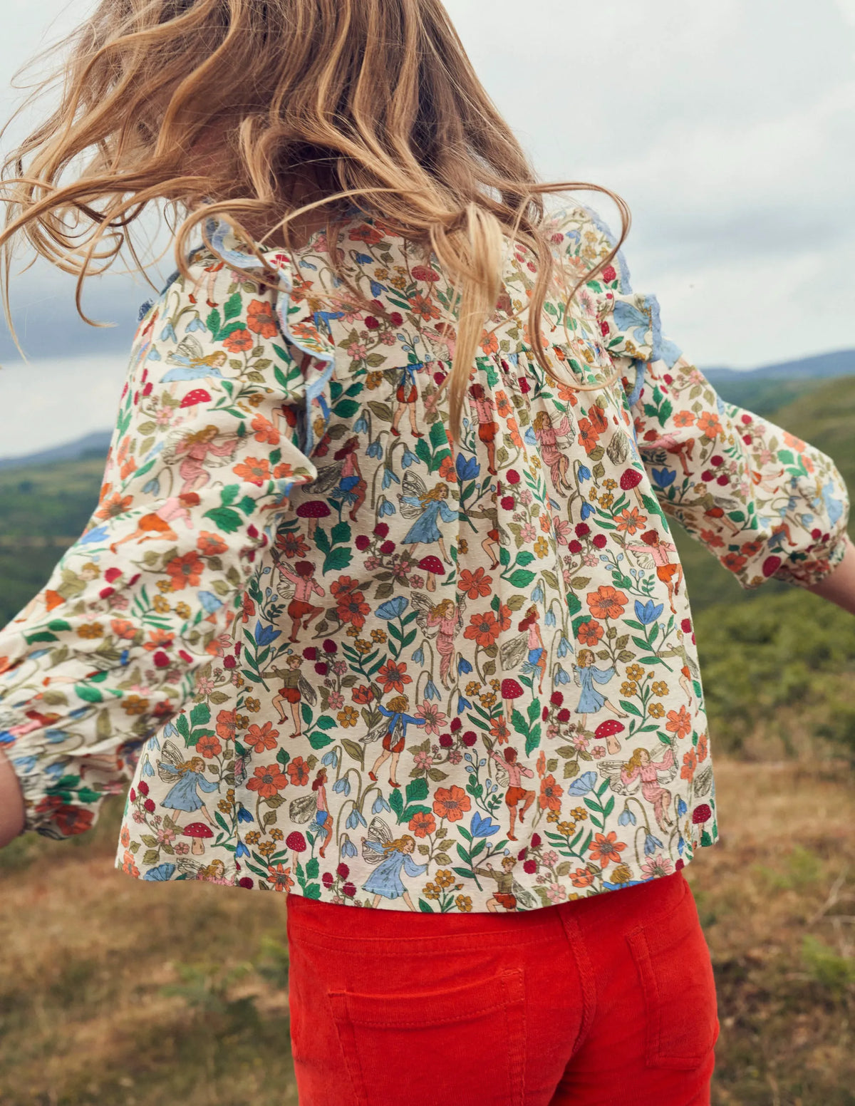 Smocked Ruffle Blouse-Vanilla Fairies