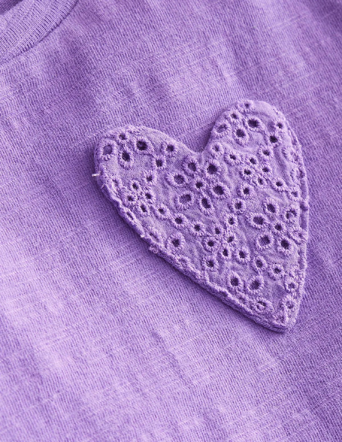 Heart Pocket T-shirt-Aster Purple