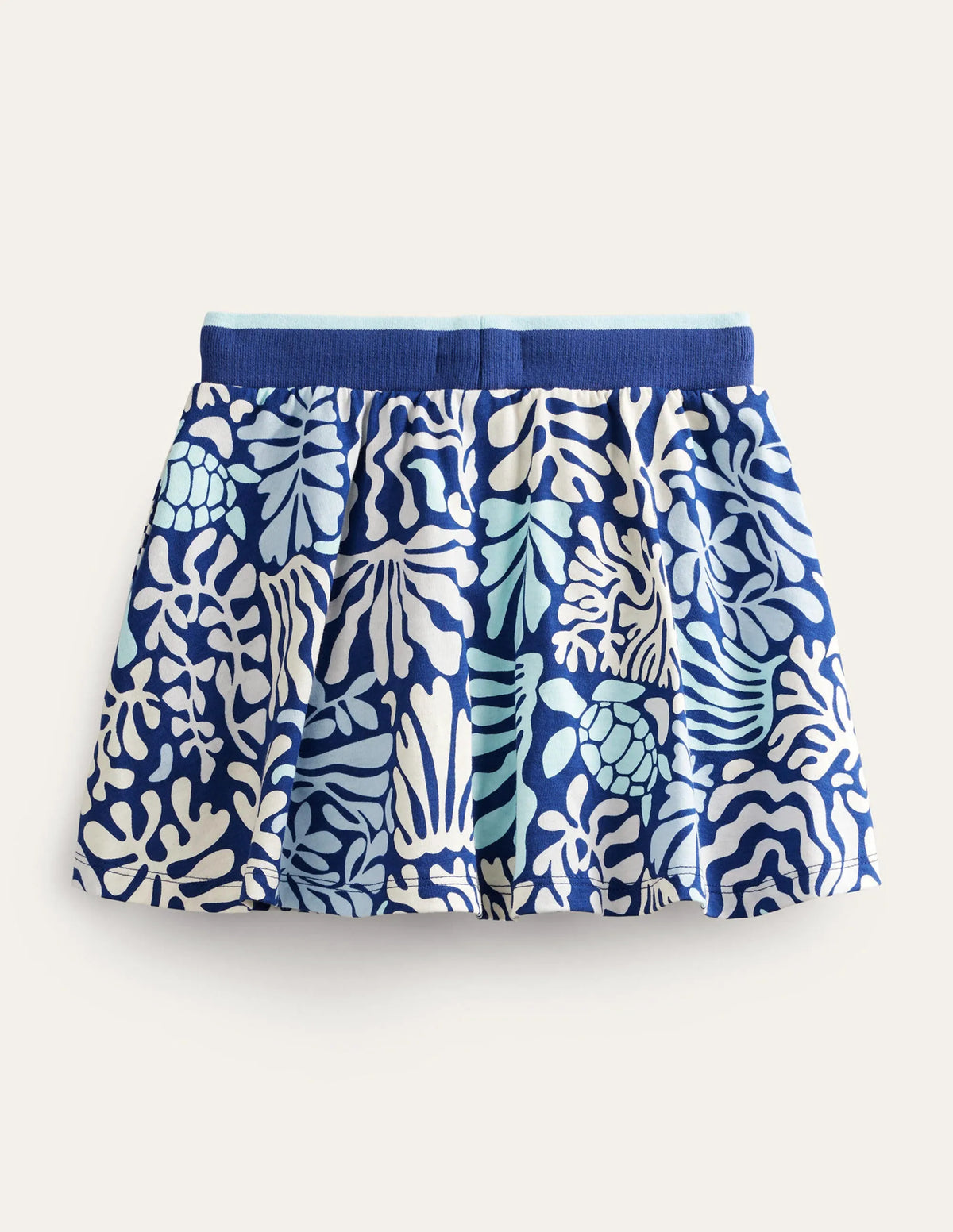 Printed Jersey Skort-Starboard Blue Coral Reef