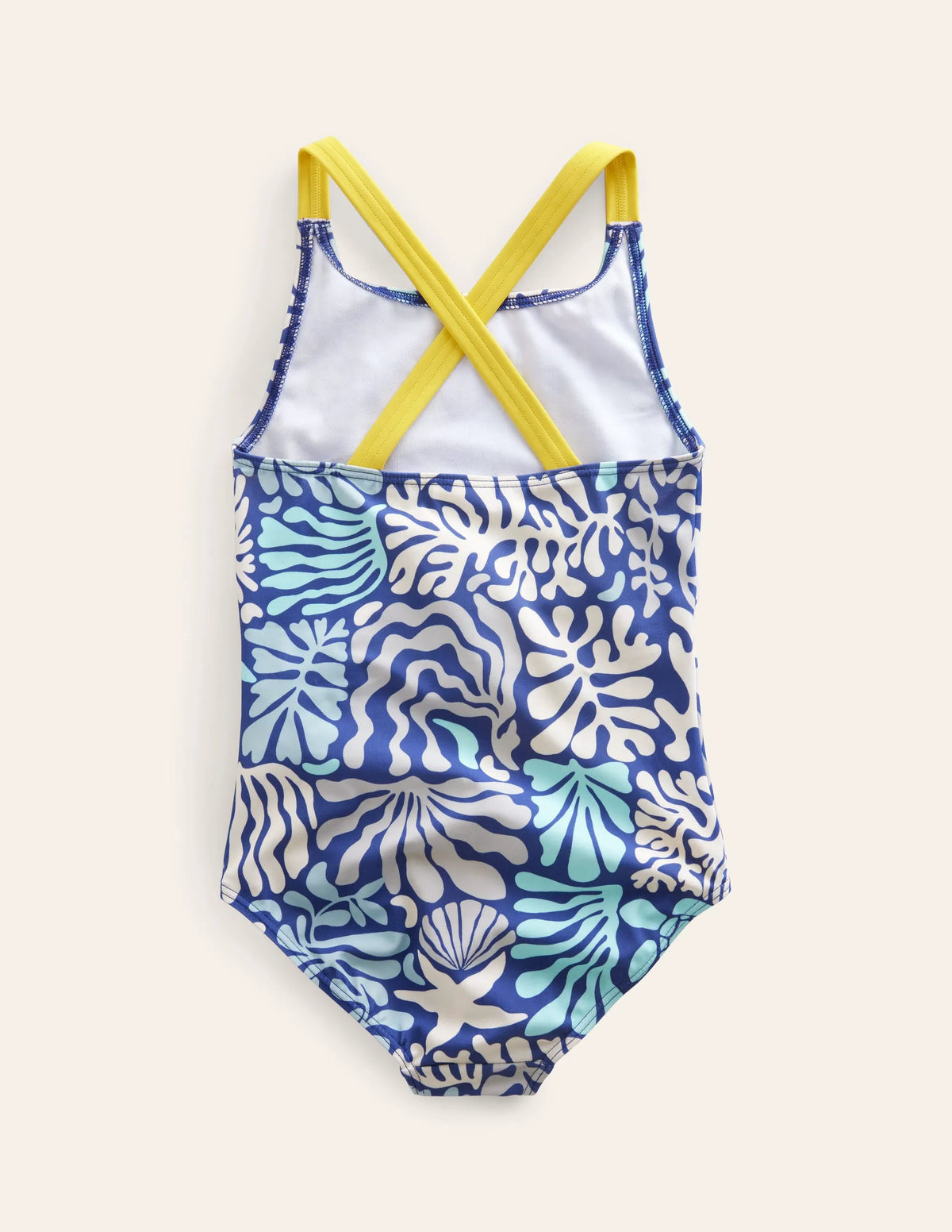 Cross-back Printed Swimsuit-Starboard Coral Reef