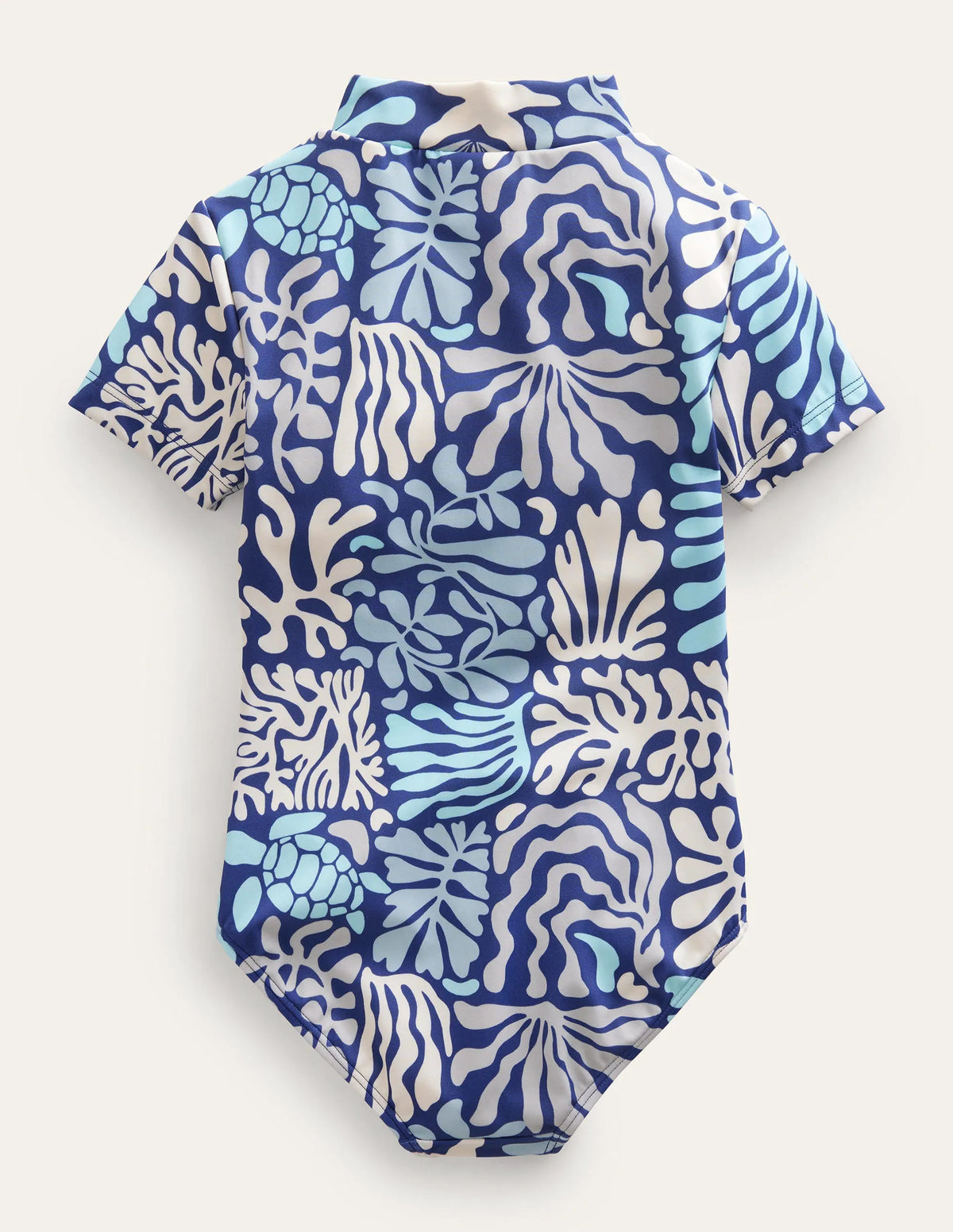 Short-sleeved Swimsuit-Starboard Coral Reef