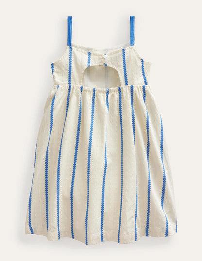 Back Detail Cut Out Dress-Ivory