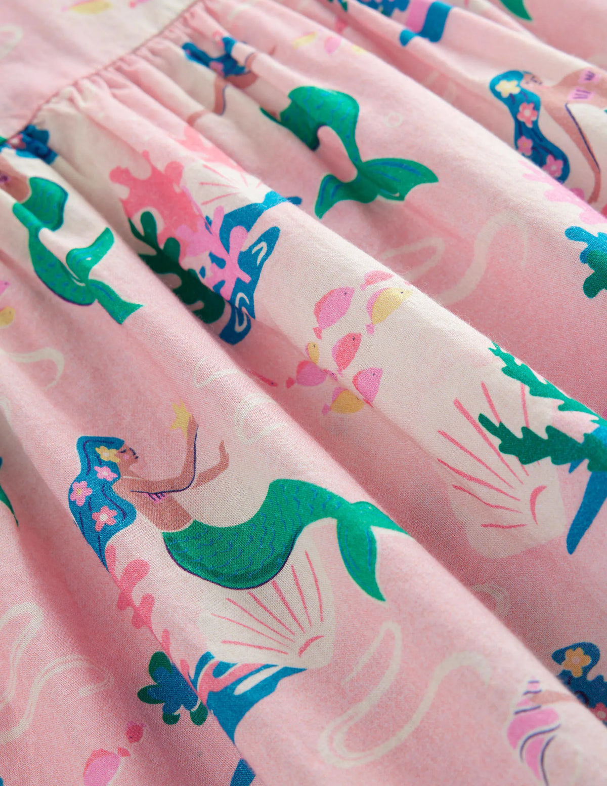 Flutter-Sleeve Printed Dress-Pink Magical Mermaid Ombre