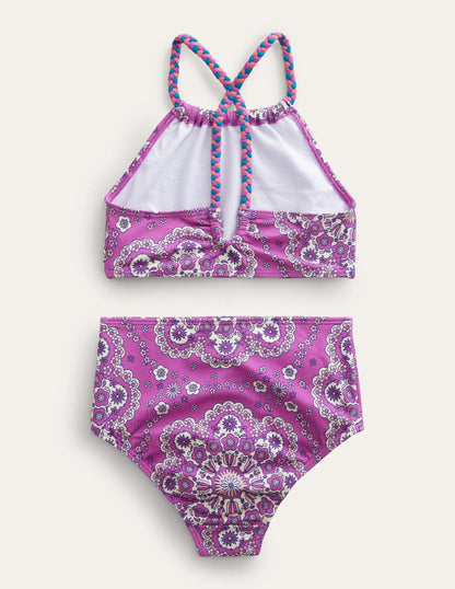 Loop Back Bikini-Radiant Orchid Dizzy Daisy