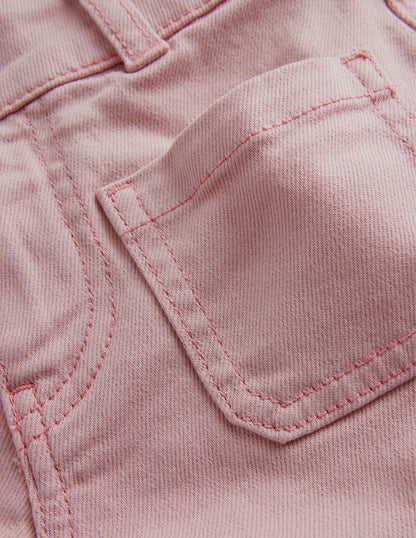 Cropped Woven Pants-Boto Pink
