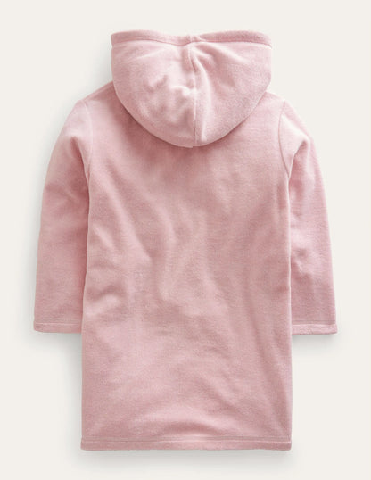 Logo Towelling Dress-French Pink Butterfly