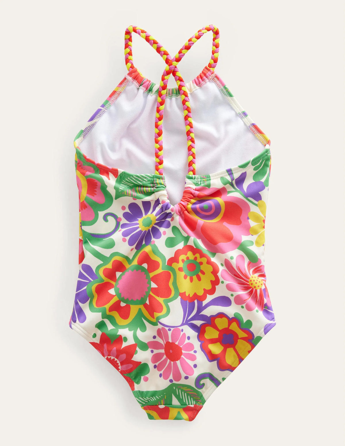 Braided Loop Back Swimsuit-Multi Festival Flower