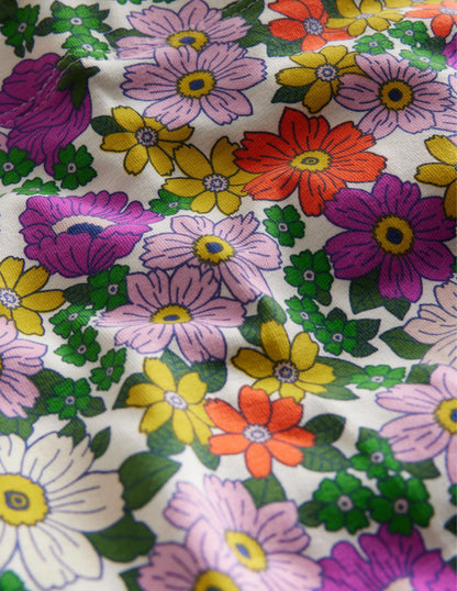 Fun Cropped Leggings-Radiant Orchid Floral
