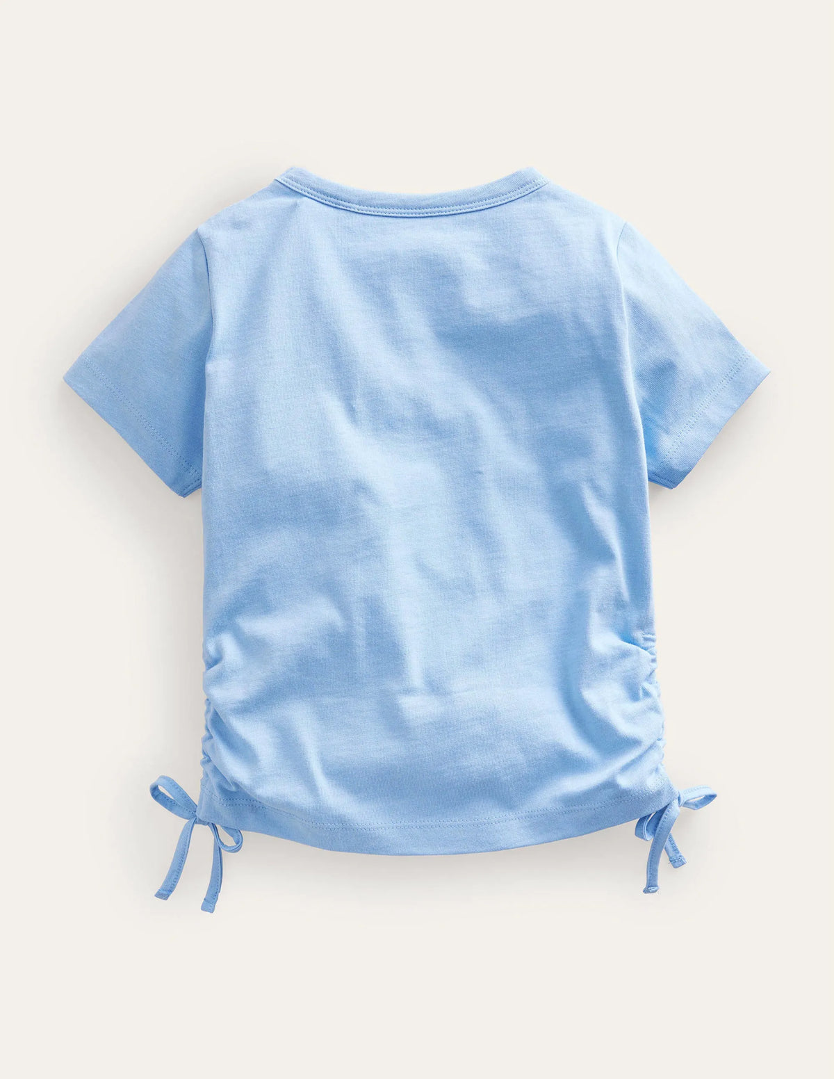 Ruched Side Tee-Vista Blue
