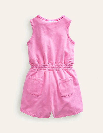 Relaxed Jersey Romper-Bright Petal