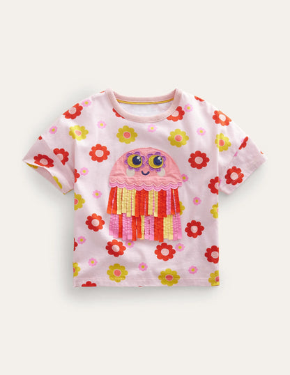 Appliqué Flutter Jellyfish Top-Fire Red Jellyfish