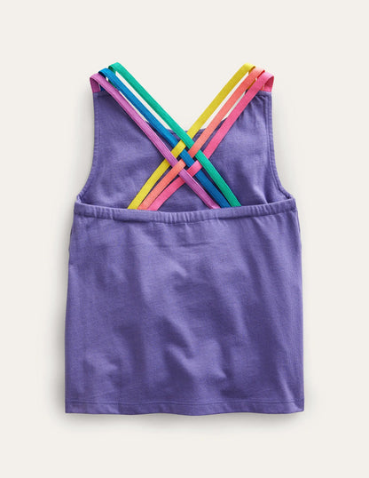 Rainbow Cross-Back Tank-Soft Starboard Blue