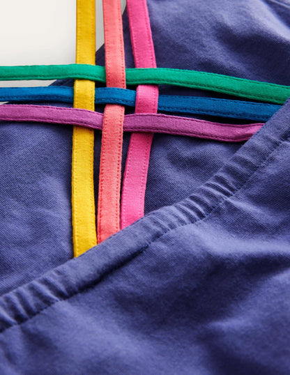 Rainbow Cross-Back Tank-Soft Starboard Blue