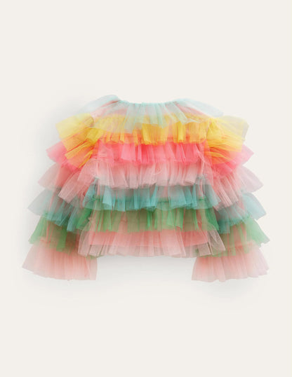 Tulle Jacket-Multi Rainbow