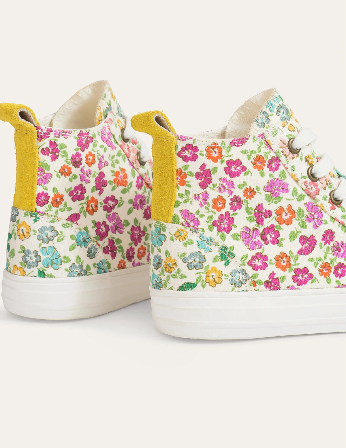 High Top Sneakers-Pink Floral