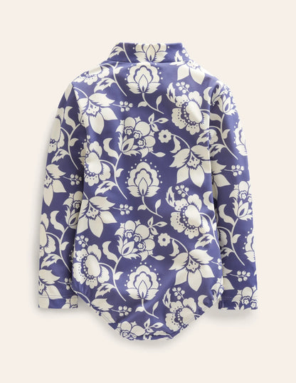 Long-sleeved Swimsuit-Soft Starboard Floral