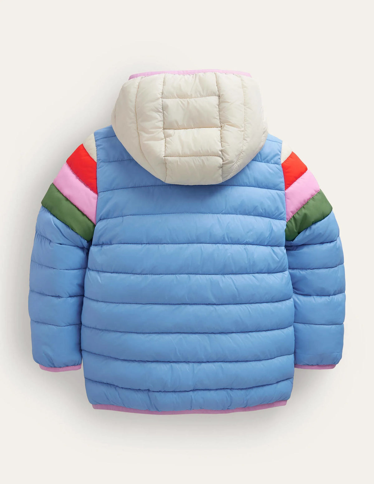 Cosy Pack-away Padded Jacket-Provence Blue Stripe