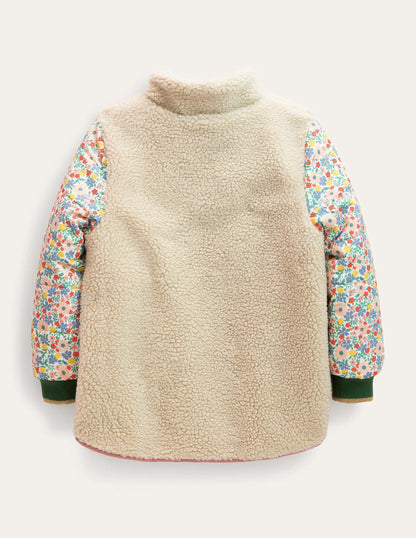 Borg Mix Coat-Vanilla Pod Floral
