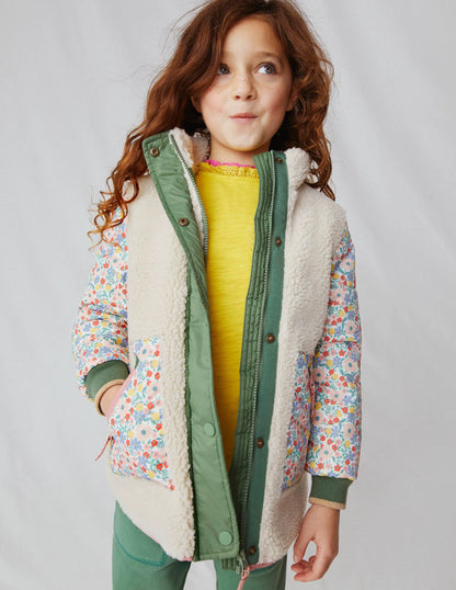 Borg Mix Coat-Vanilla Pod Floral