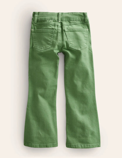 Kick Flare Jean-Deep Grass Green