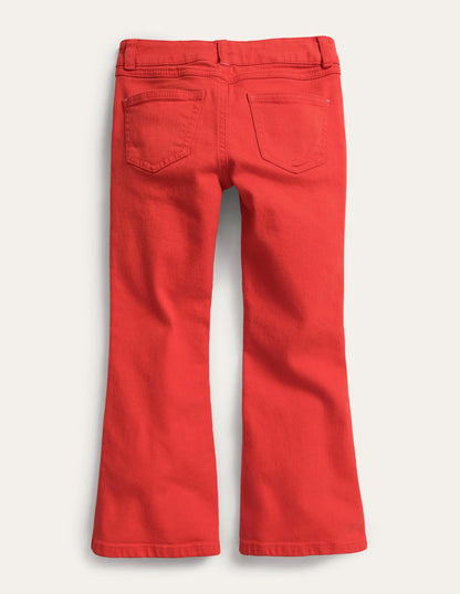 Kick Flare Jean-Mandarin Red