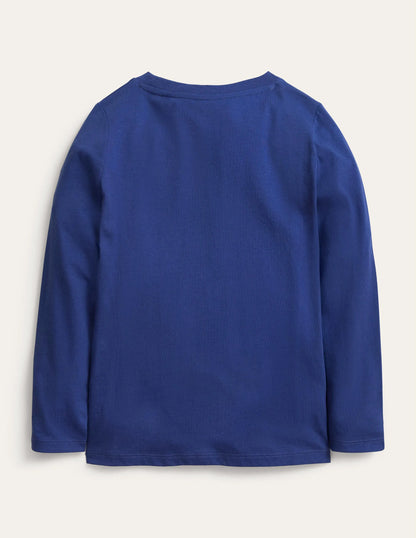 Long-Sleeved Logo Top-Starboard Blue Flowers