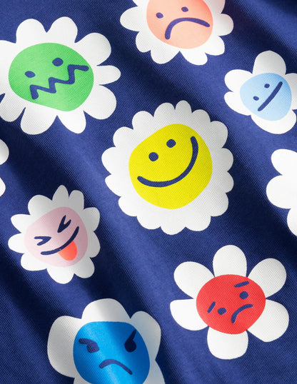 Long-Sleeved Logo Top-Starboard Blue Flowers