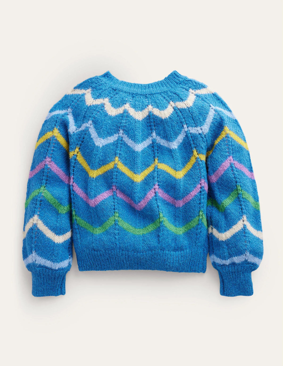 Fun Sweater-Blue Scallop Stripe