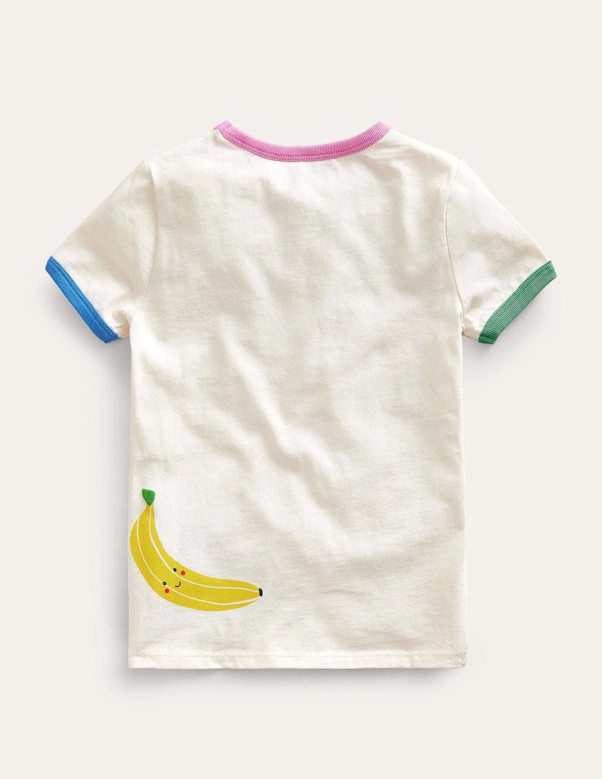 Ringer Logo T-Shirt-Ivory Fun Fruit