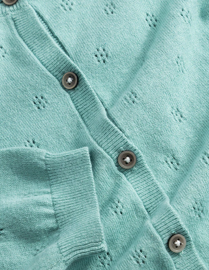 Cotton Cashmere Cardigan-Hot Spring