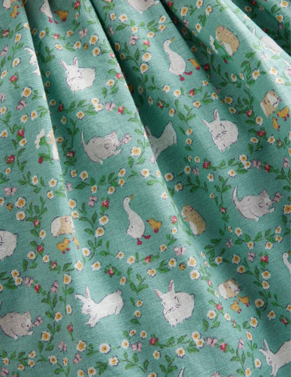 Cotton Linen Vintage Dress-Hot Spring Bunnies