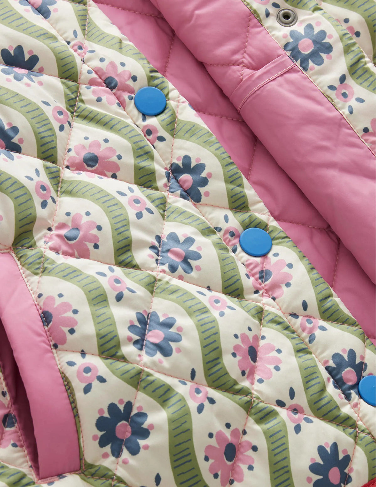 Quilted Bomber Jacket-Vanilla Pod Large Daisy Wave