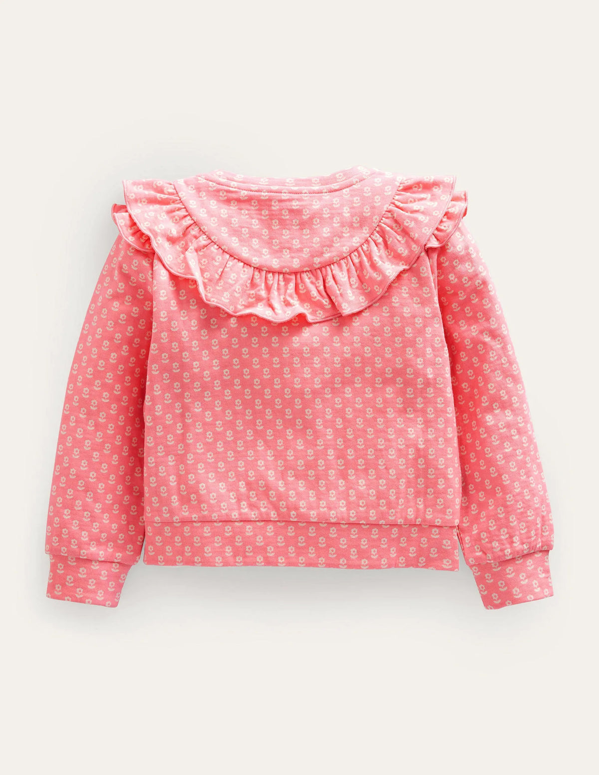 Frill Sweatshirt-Crab Apple Pink Floral