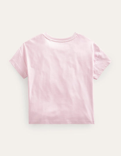 Printed Graphic T-shirt-French Pink Hope