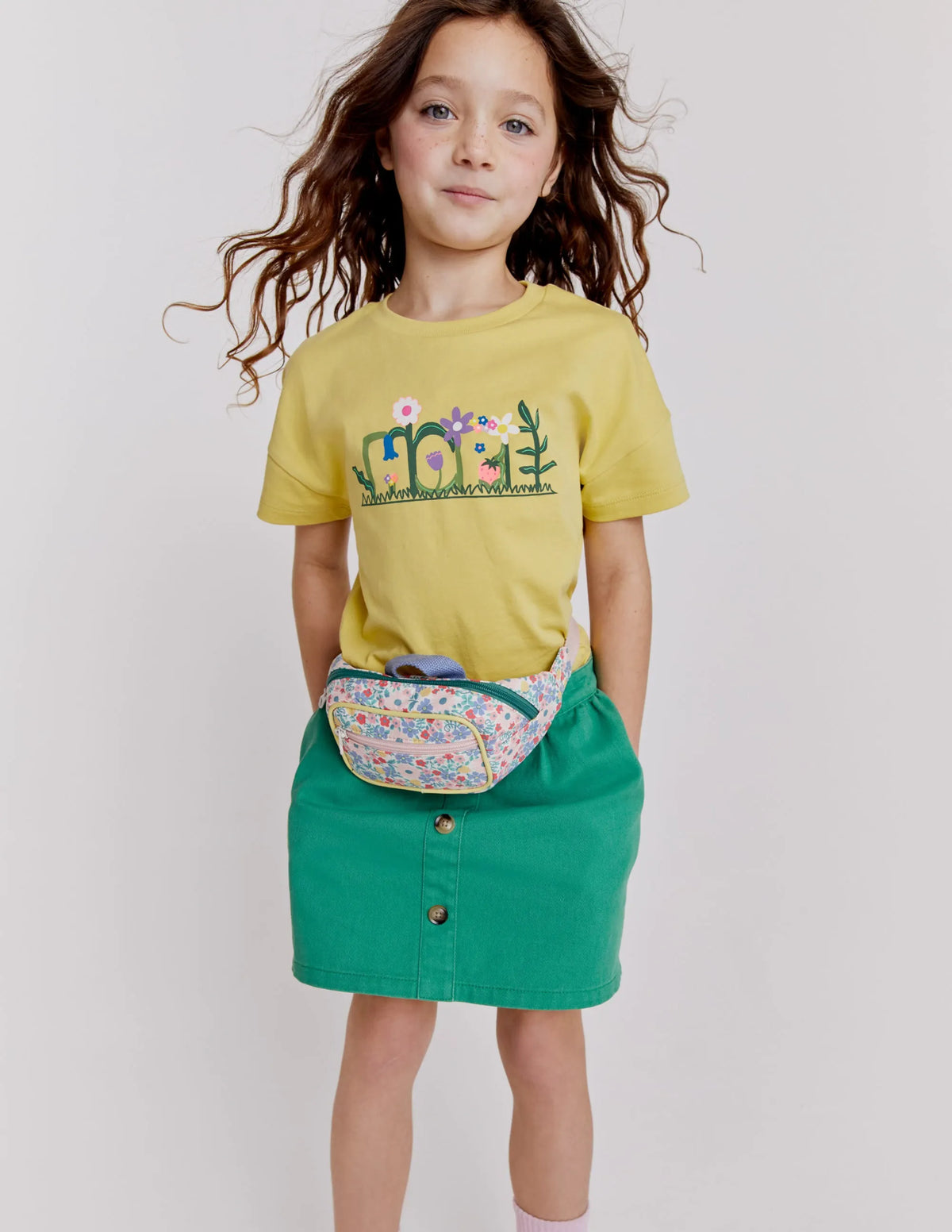 Printed Graphic T-shirt-Soft Lemon Hope