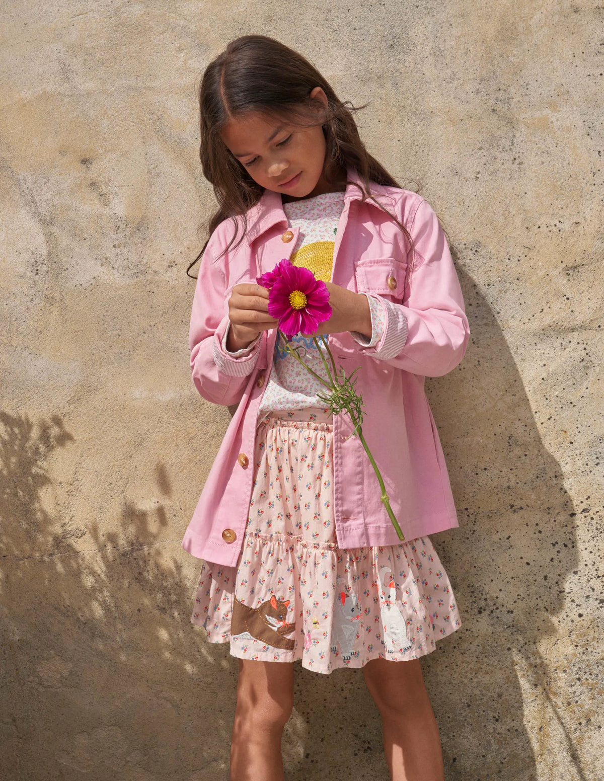 Embroidered Top-Ivory Floral Lemonade