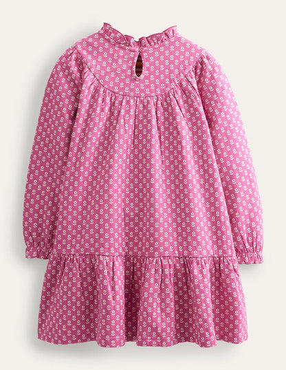 Lightweight Sweat Dress-Sweet William Pink Flower