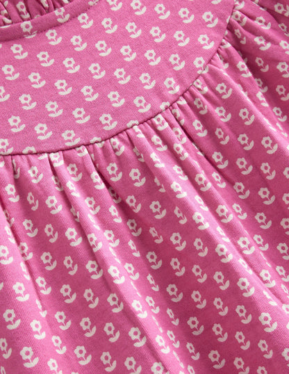 Lightweight Sweat Dress-Sweet William Pink Flower