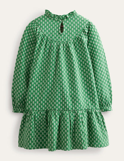Lightweight Sweat Dress-Mountain Green Flower