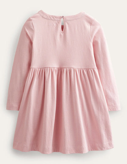 Flutter Jersey Dress-Boto Pink Butterfly