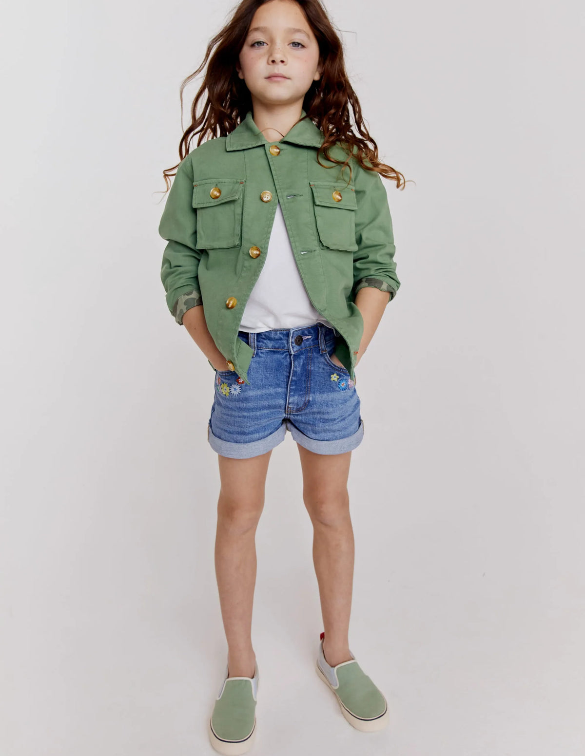Broderie Mix T-shirt-White