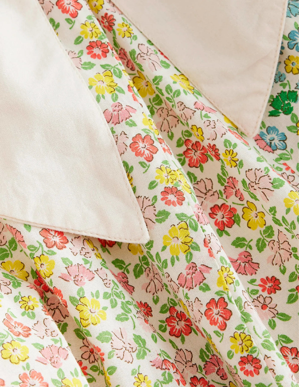 Full Skirt Bow Dress-Rainbow Hotchpotch Floral