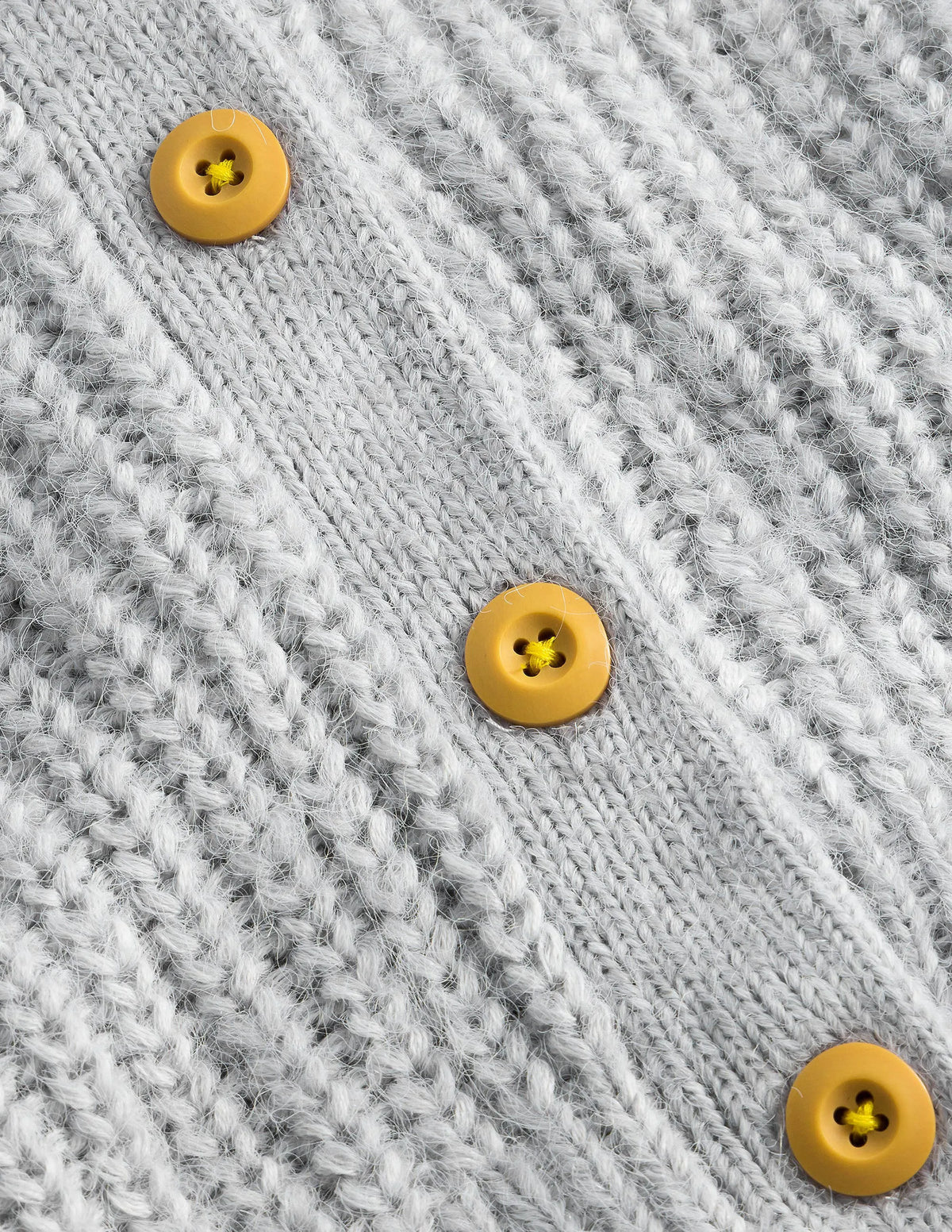 Fluffy Cardigan-Sliver Marl