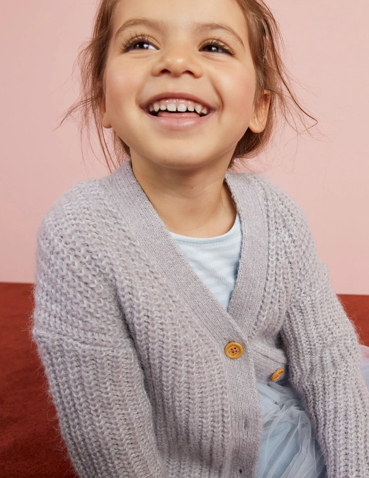 Fluffy Cardigan-Sliver Marl