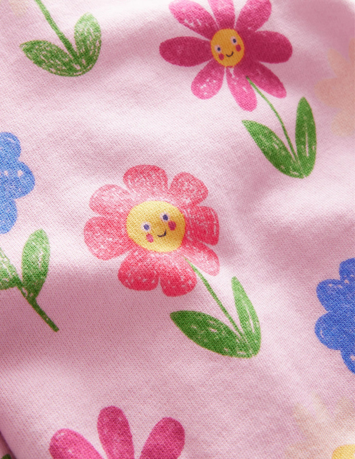 Relaxed Printed Sweatshirt-Winsome Pink Flowers